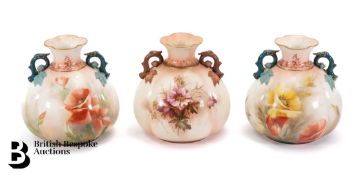 Hadley's Faience Worcester Vases