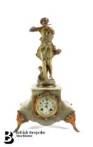 French Green Onyx Mantel Clock