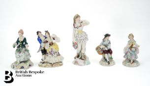 Five German Porcelain Figures