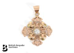 14ct Yellow Gold Solitaire Diamond Pendant