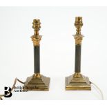 Gilt Brass Lamp Stands