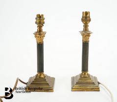 Gilt Brass Lamp Stands