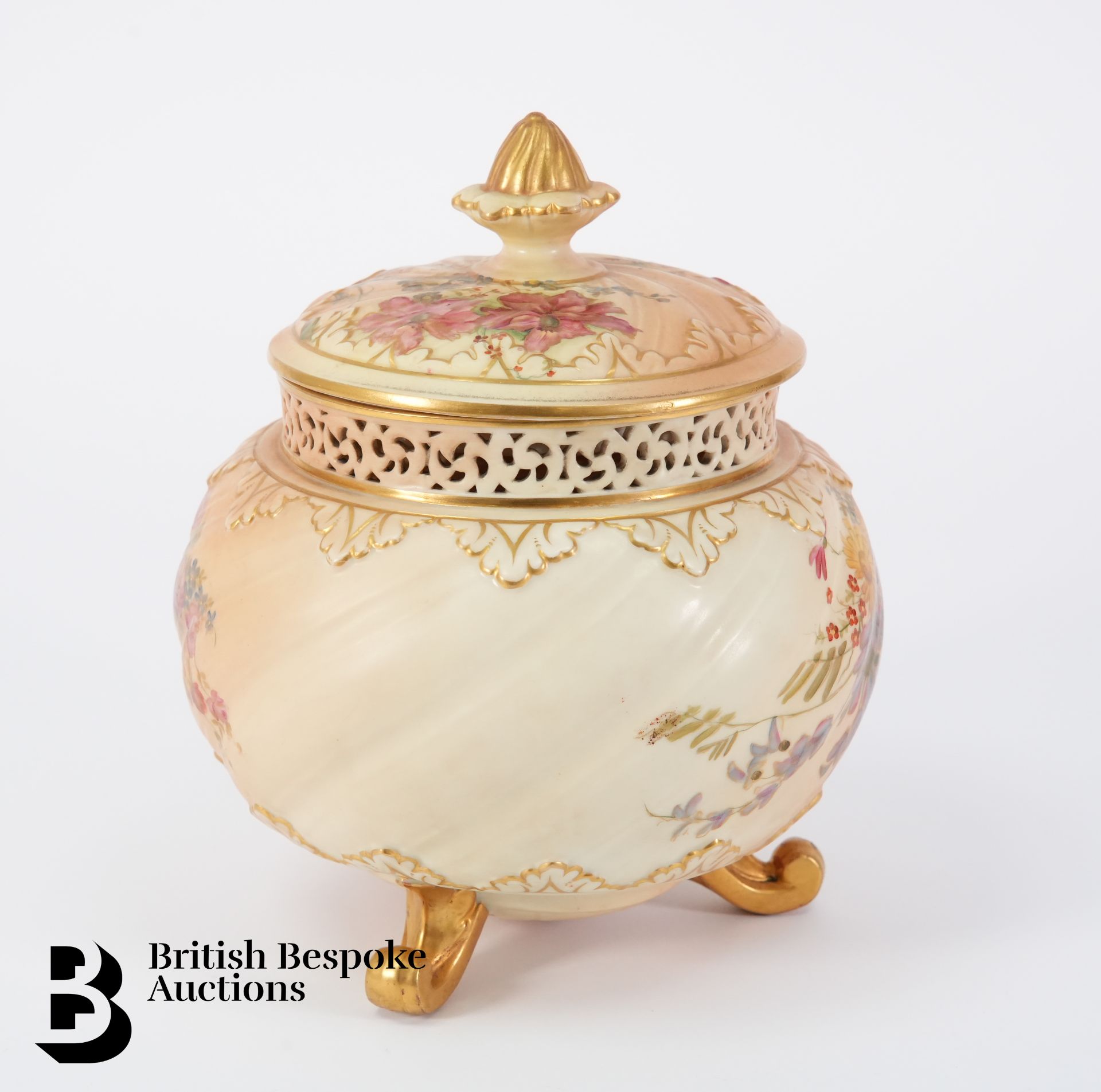 Royal Worcester Potpourri and Cover - Image 2 of 7
