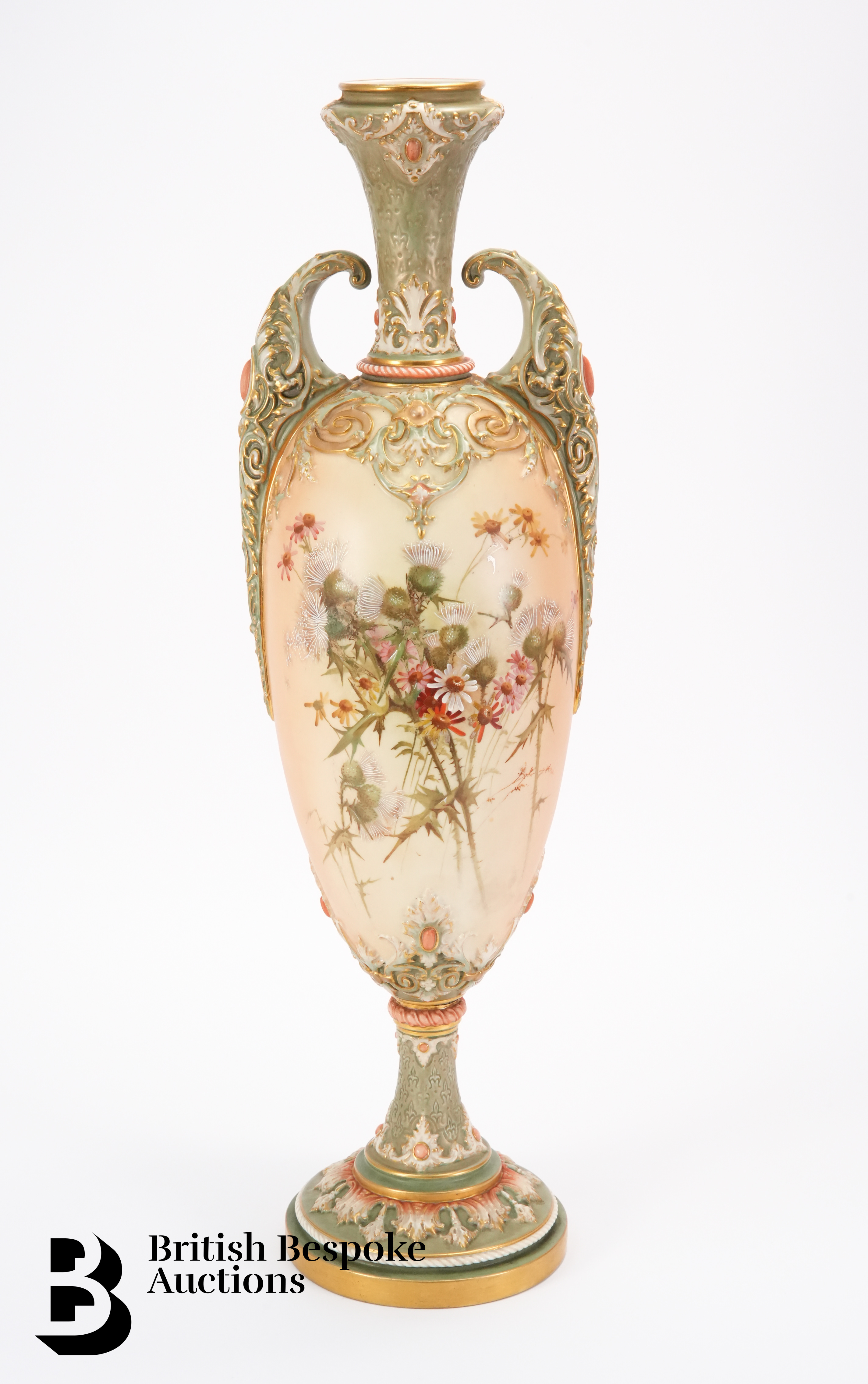 Substantial Royal Worcester Blush Ware Vase - Image 3 of 11