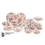 Coalport Indian Tree Coral Part Tea and Dinner Service