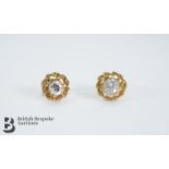 Pair of 14ct Diamond Stud Earrings