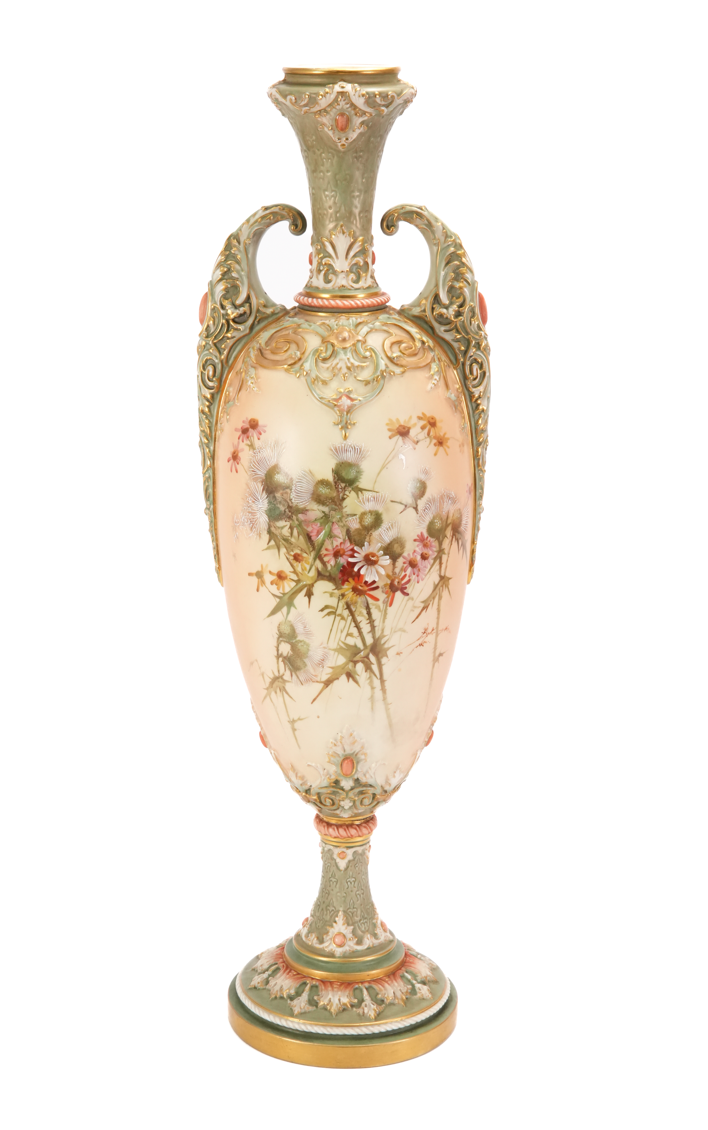 Substantial Royal Worcester Blush Ware Vase - Image 2 of 11