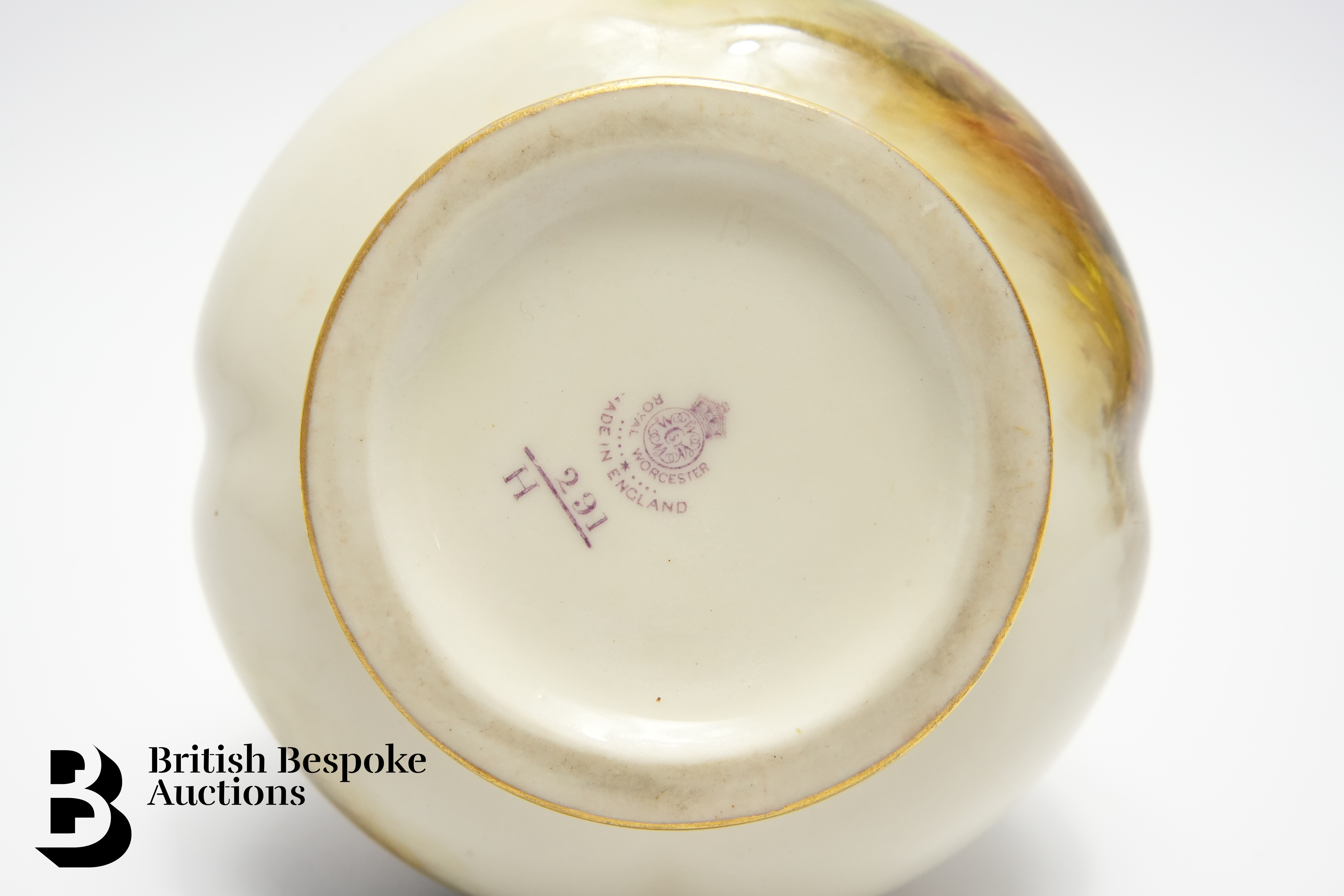 Royal Worcester Bulbous Vase - Image 6 of 6