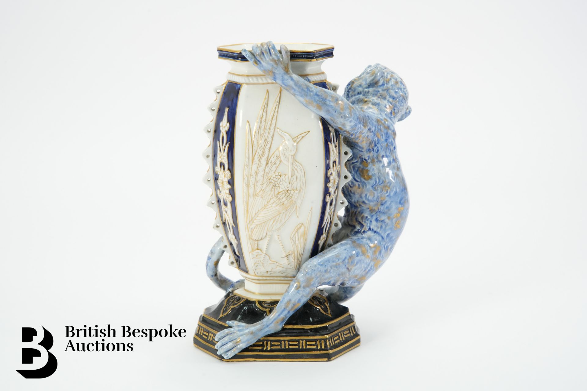 Royal Worcester Monkey Vase c1879 - Image 2 of 9