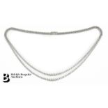 18ct White Gold 7.4ct Diamond Double Strand Necklace