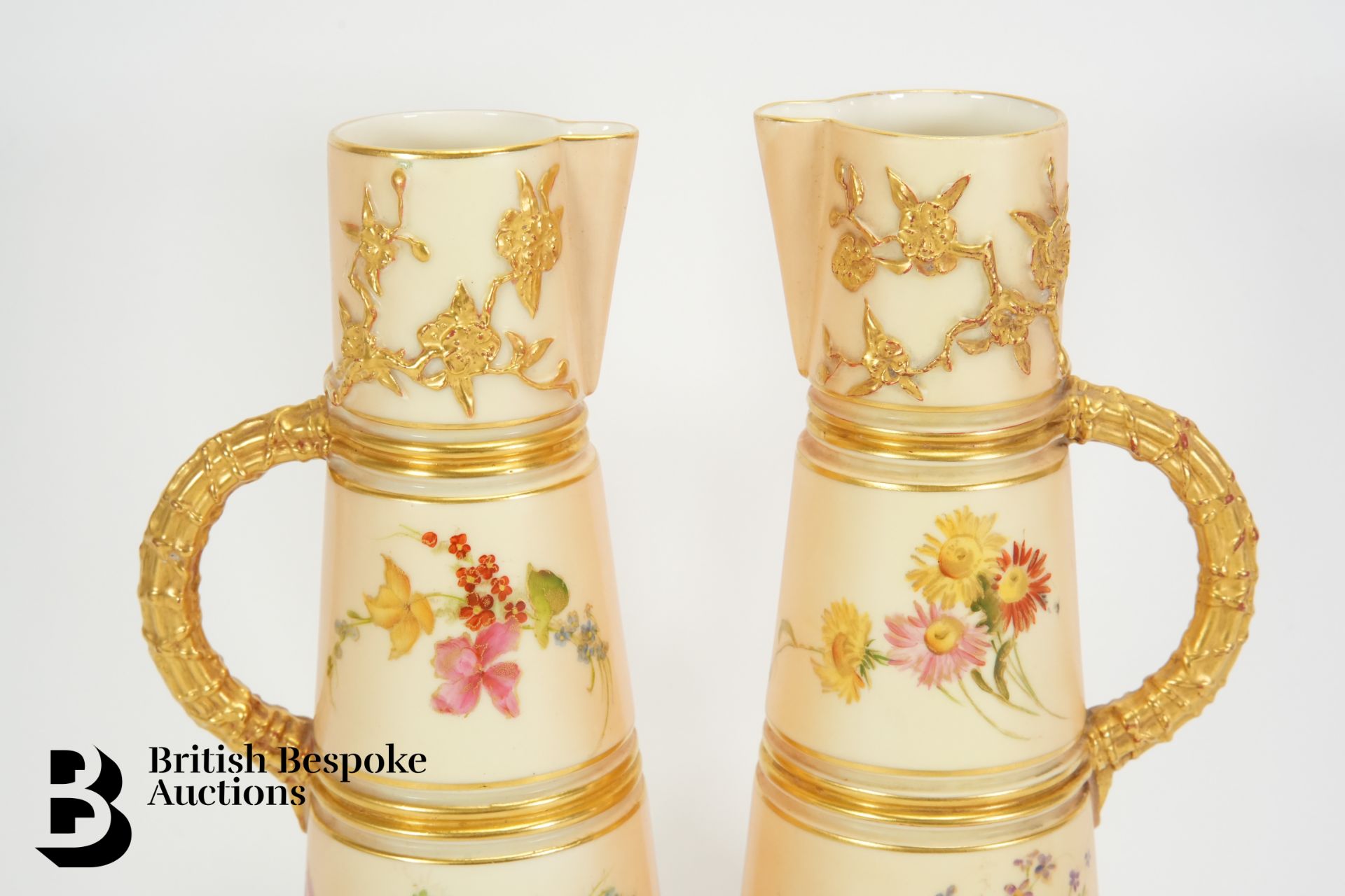 Pair of Royal Worcester Blush Ware Pitchers - Image 2 of 5