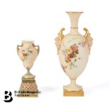 Royal Worcester Blush Ware Vases