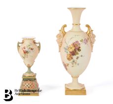 Royal Worcester Blush Ware Vases