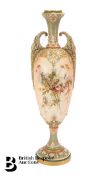 Substantial Royal Worcester Blush Ware Vase