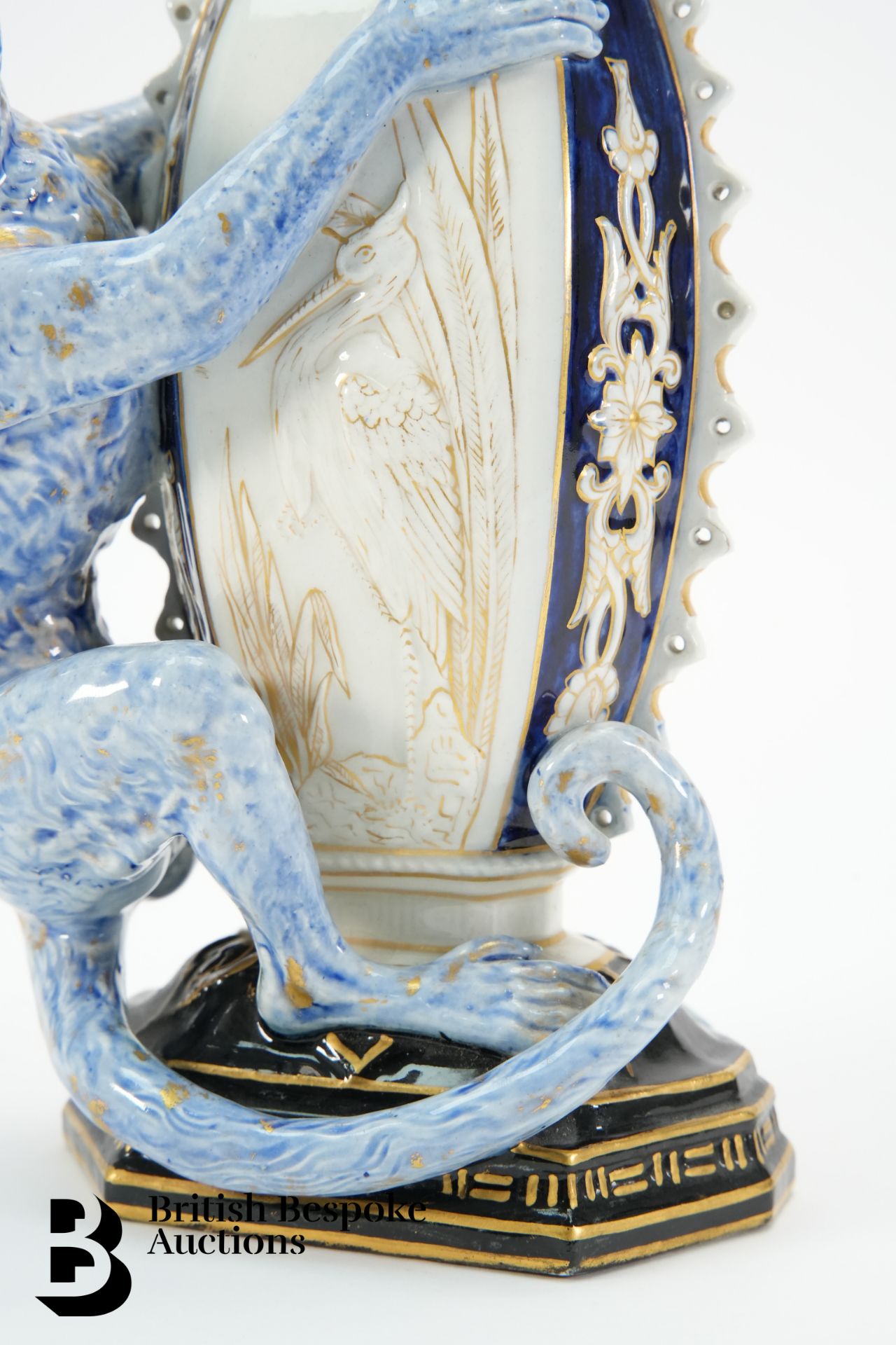Royal Worcester Monkey Vase c1879 - Image 6 of 9