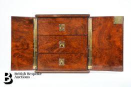 Victorian Burr Walnut Cigar Cabinet