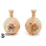 Royal Worcester Blush Ware Vases