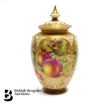 Royal Worcester Fallen Fruits Vase and Cover