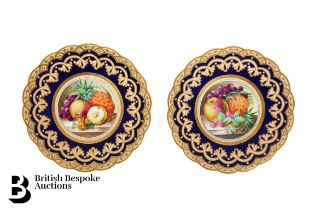 Pair of Hand Painted Cabinet Plates