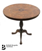 Antique Marquetry Tilt Top Table