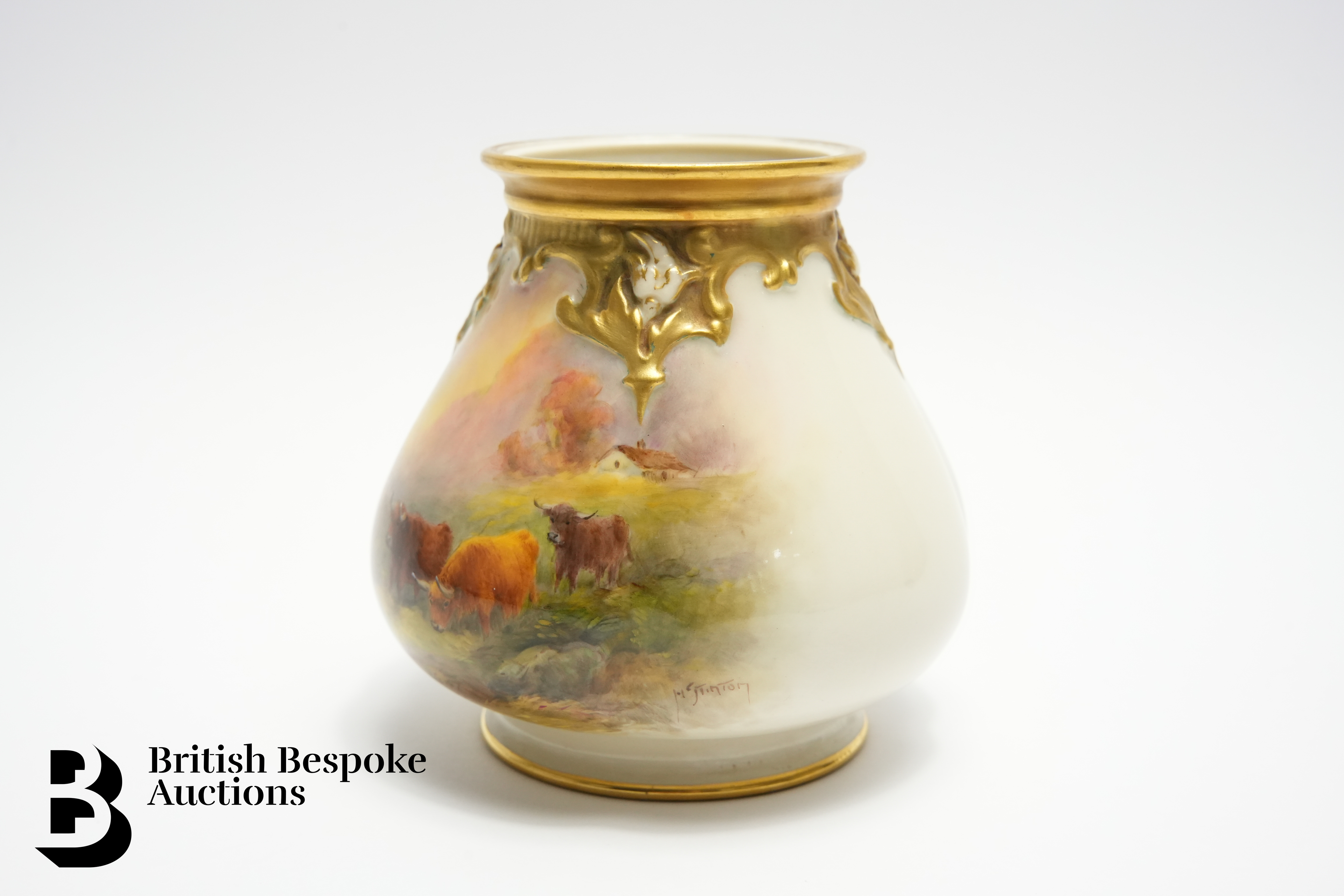 Royal Worcester Bulbous Vase - Image 2 of 6