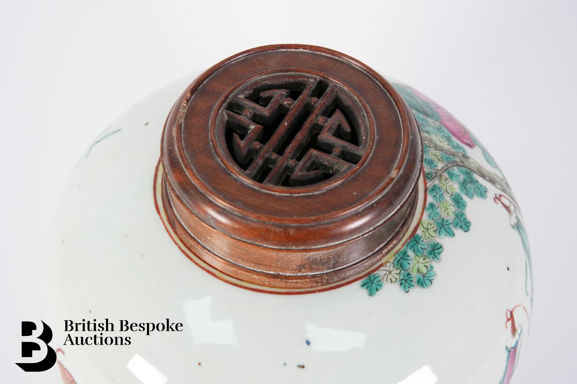 Chinese Ginger Jar and Cover - Image 3 of 5