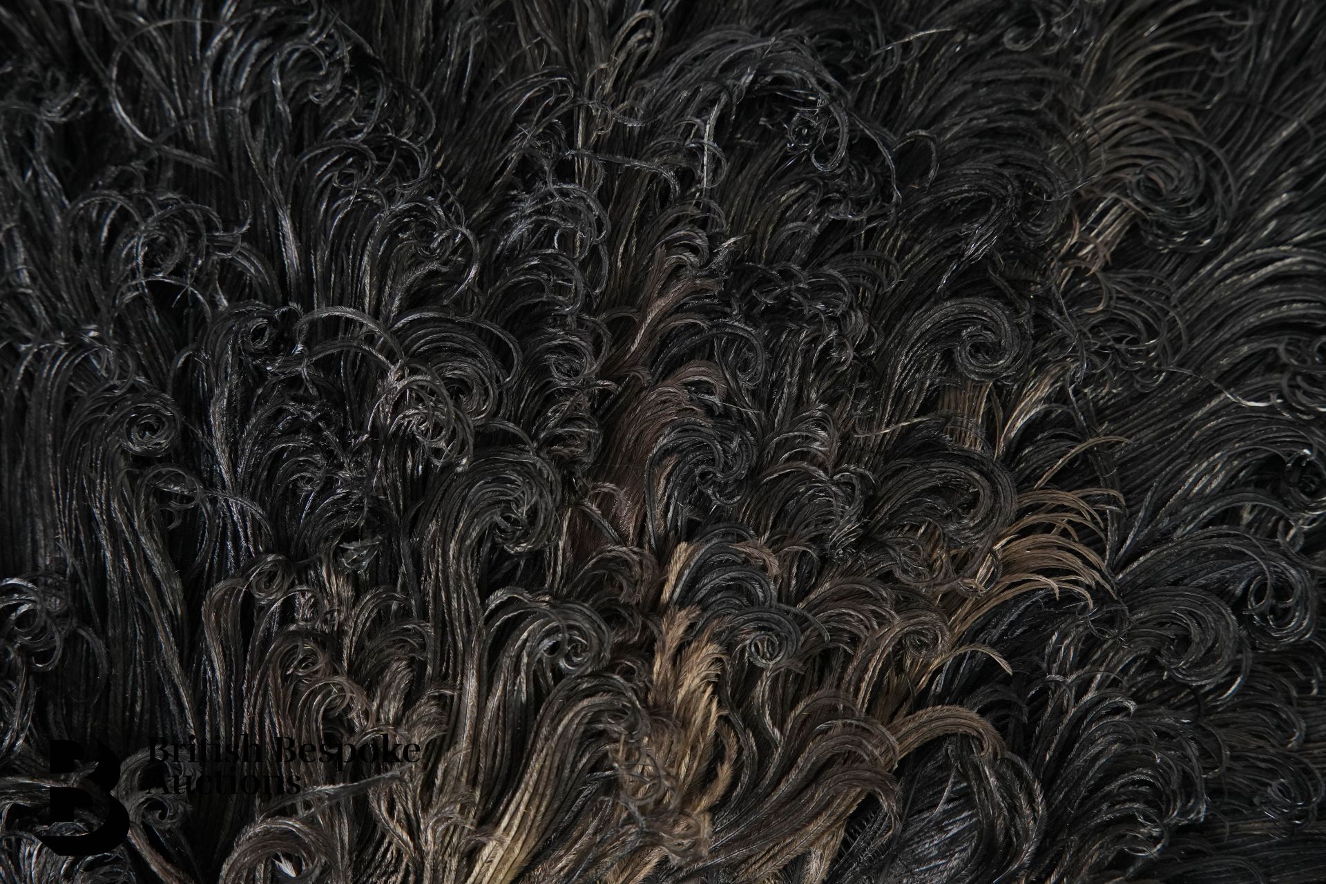 Black Ostrich Feather Fan - Bild 2 aus 5
