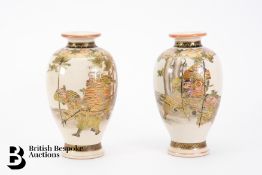 Pair of Japanese Satsuma Vases