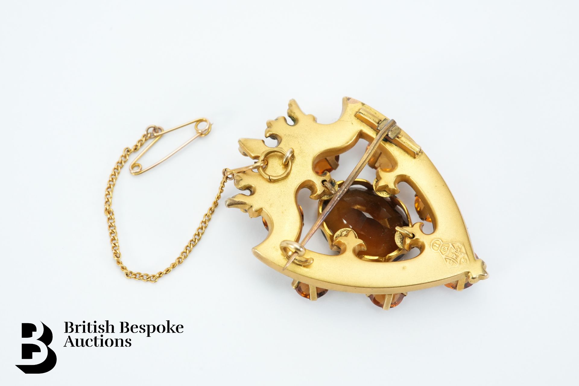 Victorian Yellow Gold Citrine Brooch - Image 3 of 3