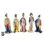 Five Italian Ceramic Figurines
