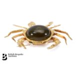 Chinese 14/15ct Yellow Gold Crab Brooch