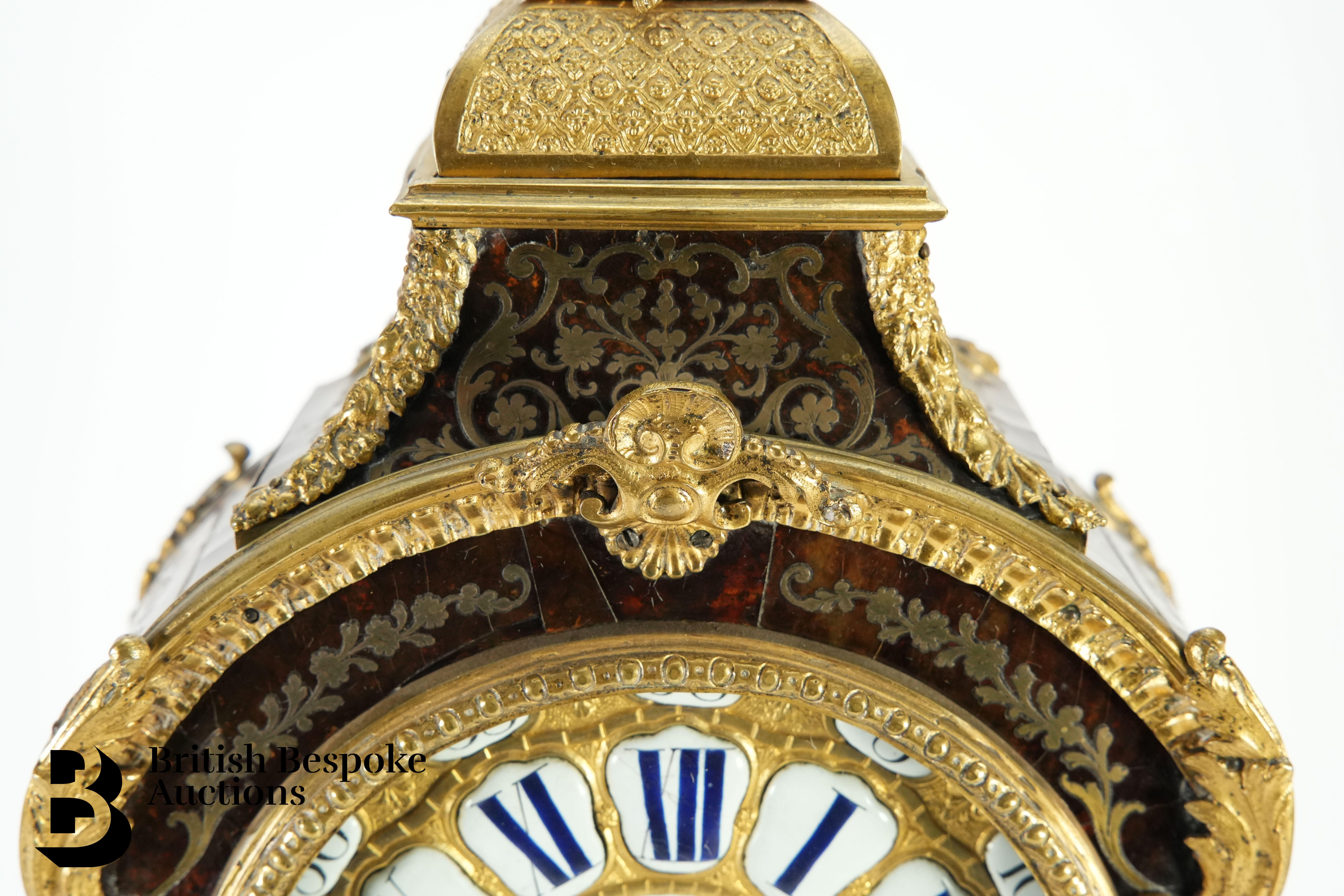 French Louis XV Boulle Mantel Clock - Bild 4 aus 15