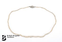 Set of Graduated Pearl Necklace