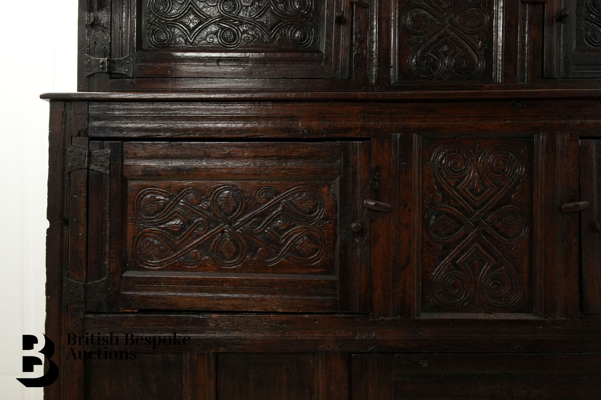 17th Century William III Oak Court Cupboard - Image 9 of 11