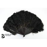 Black Ostrich Feather Fan