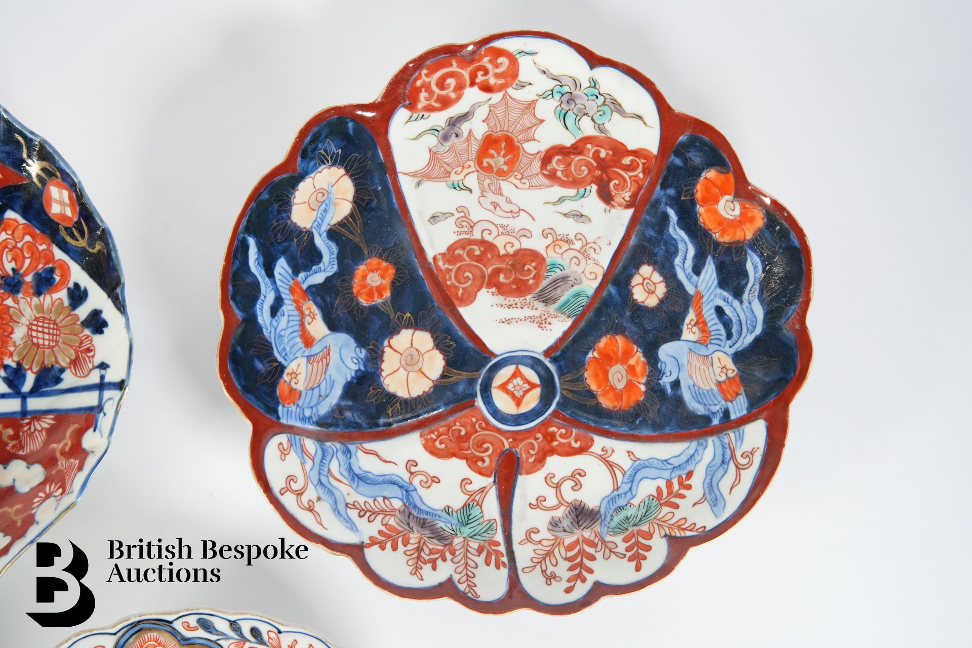 Five Japanese Imari Cabinet Plates - Bild 4 aus 6