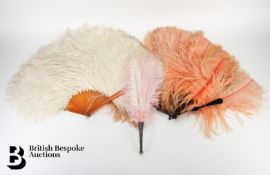 Three Ostrich Feather Fans