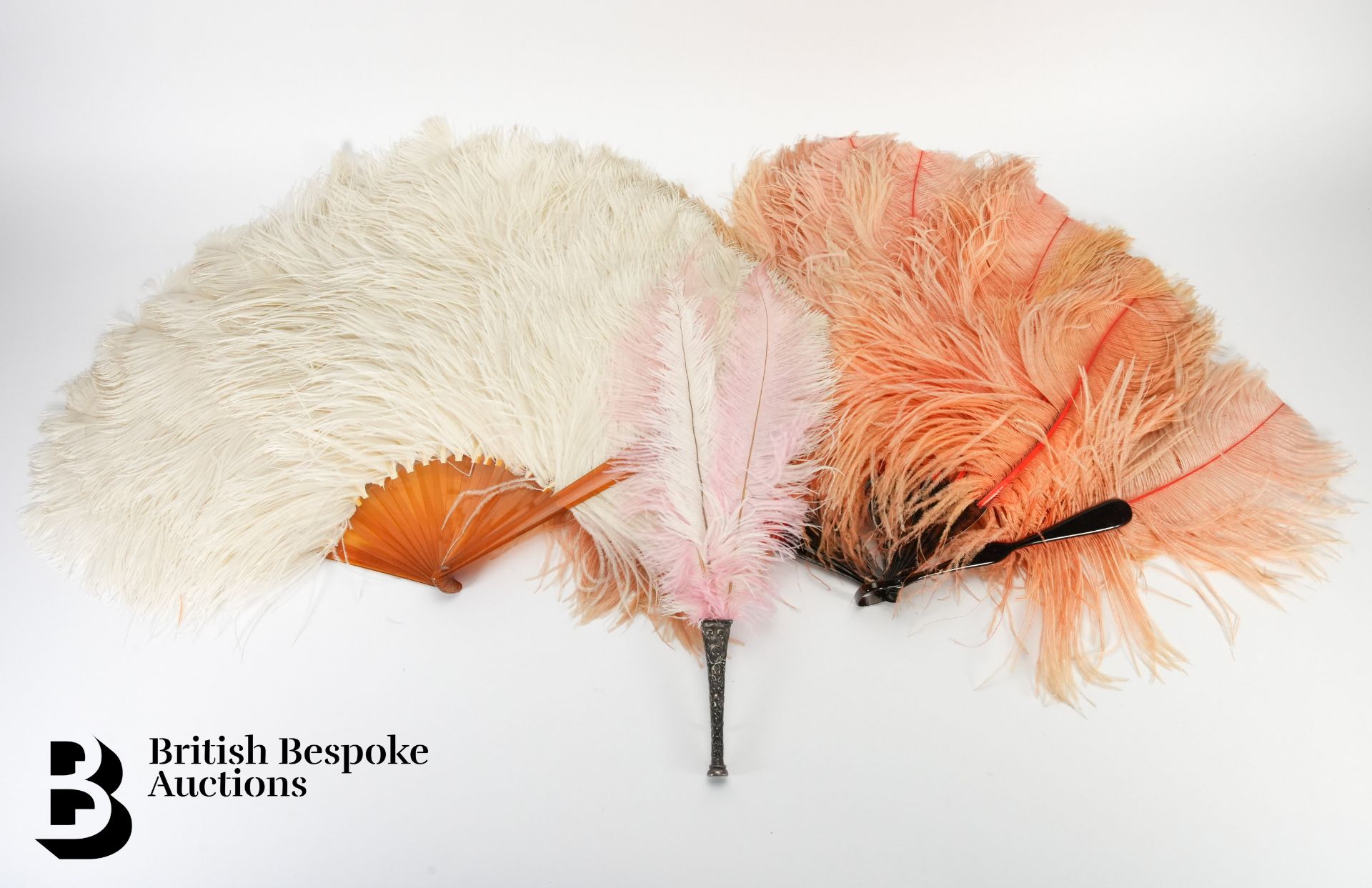 Three Ostrich Feather Fans
