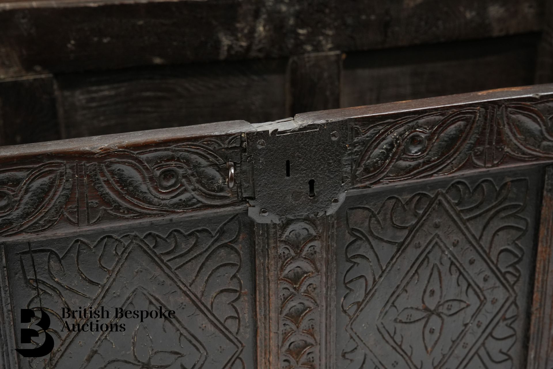 English 18th Century Oak Coffer - Image 7 of 7