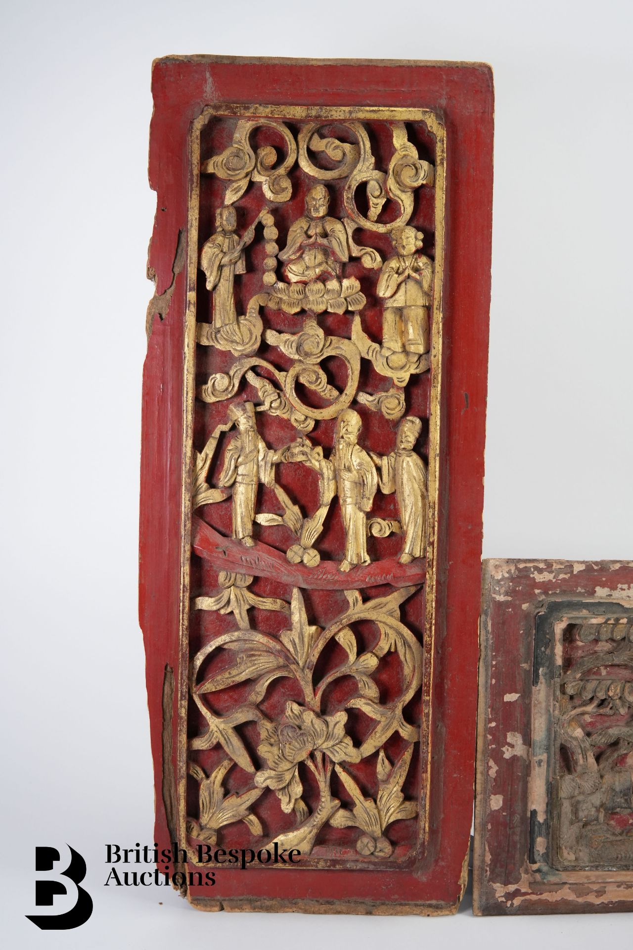Antique Chinese Carved Panels - Bild 5 aus 5