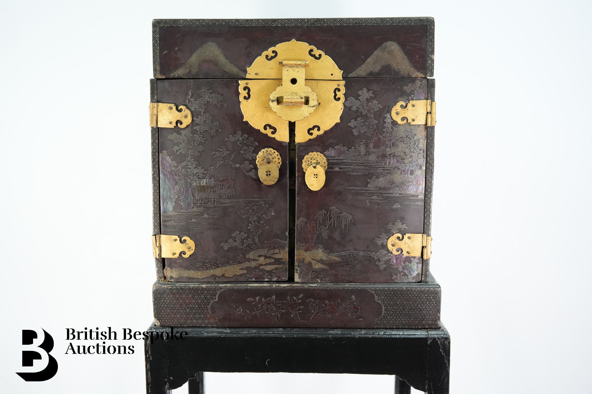 Chinese Black Lacquer Cabinet - Image 2 of 5