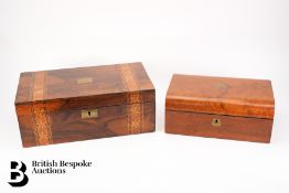 Victorian Rosewood Writing Box