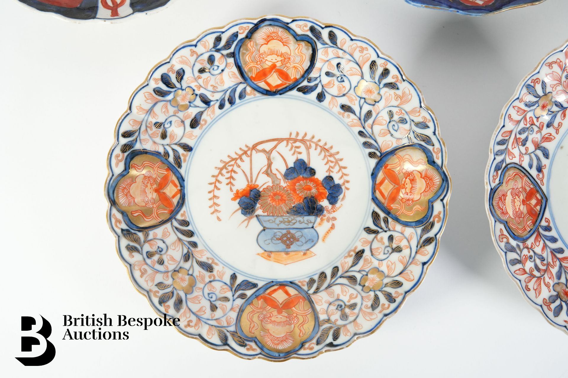 Five Japanese Imari Cabinet Plates - Bild 6 aus 6