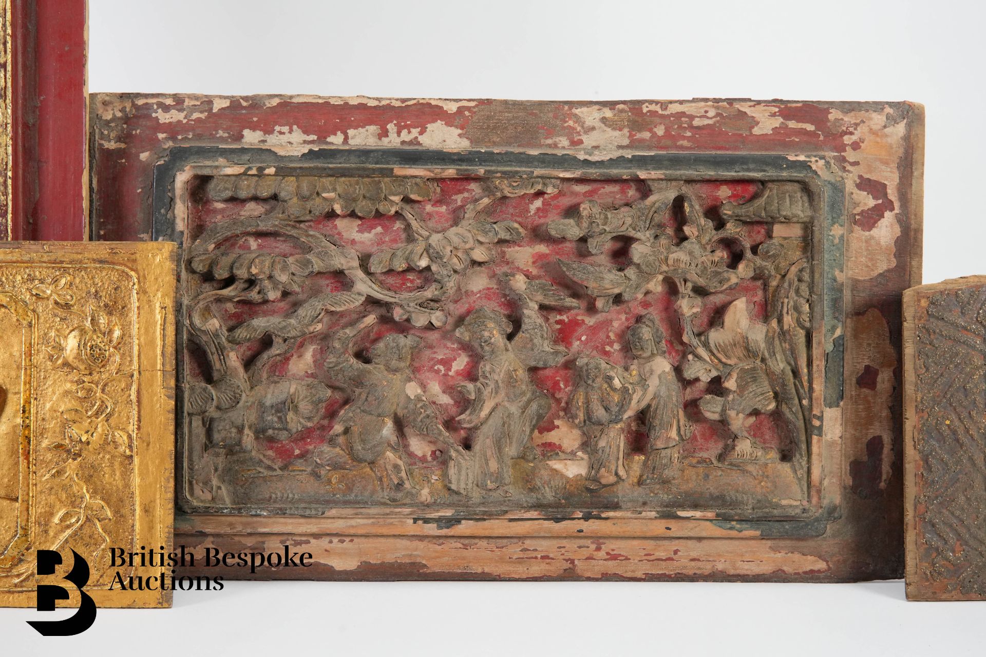 Antique Chinese Carved Panels - Bild 3 aus 5