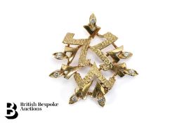 Diamond Stylistic Brooch