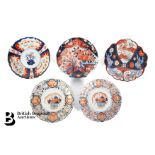 Five Japanese Imari Cabinet Plates