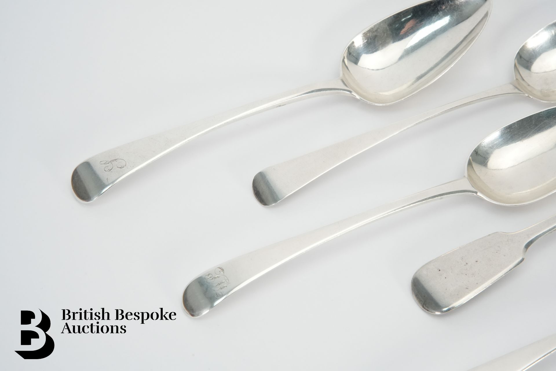 Six Silver Table Spoons - Image 3 of 5
