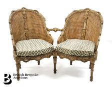 Louis XVI Style Bergere Conversation Settle