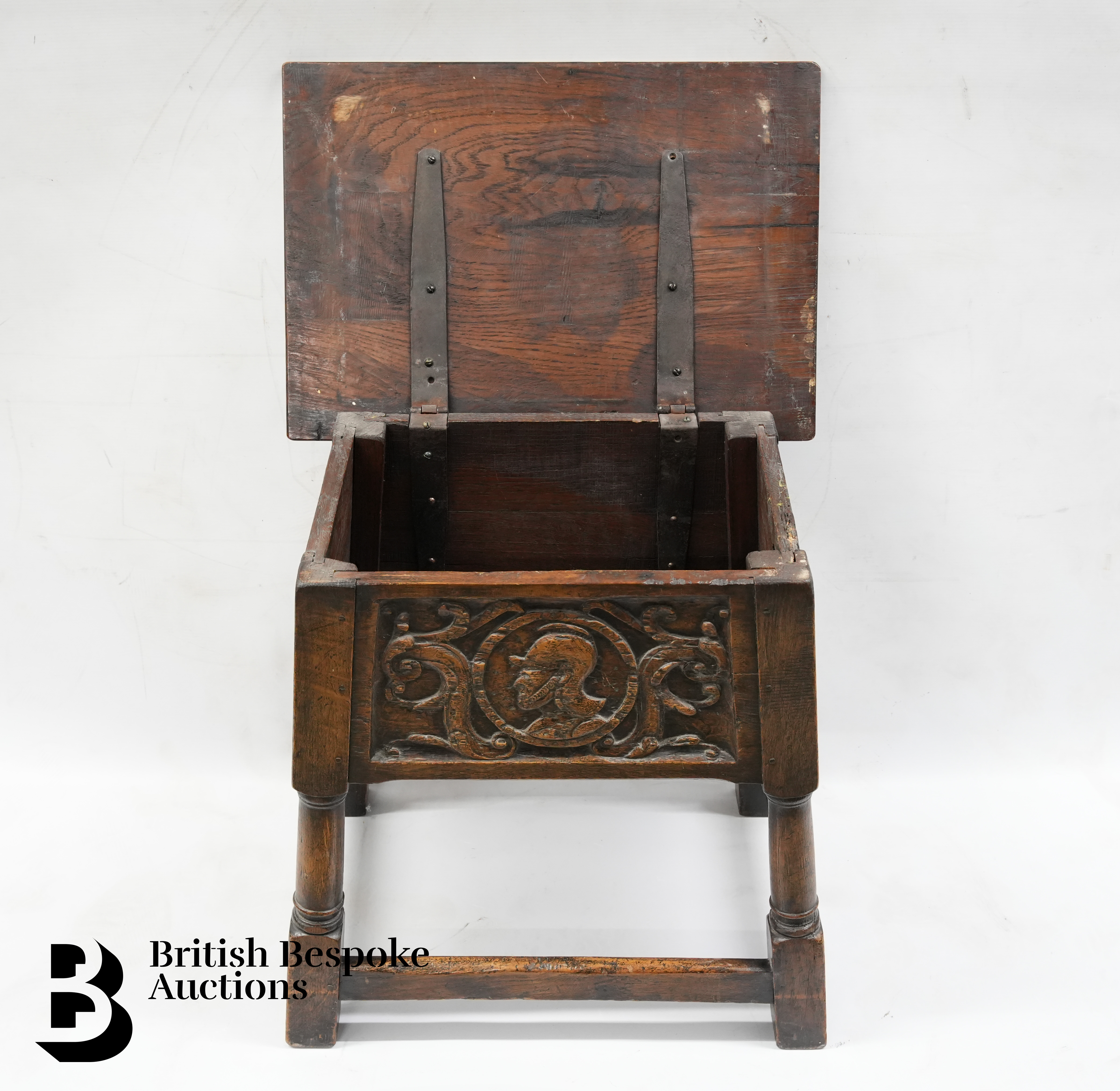 19th Century Oak Chest - Image 3 of 3