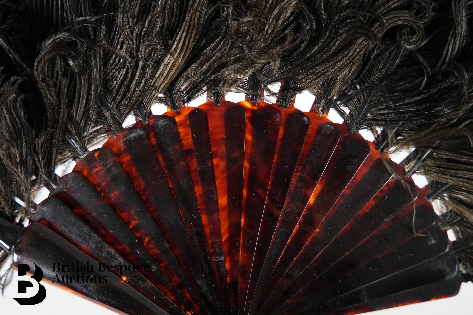 Black Ostrich Feather Fan - Bild 5 aus 5